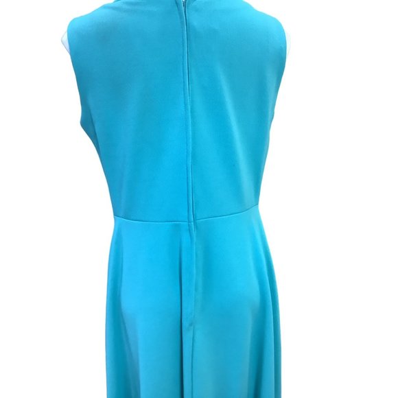 Pre-90's Turquoise Gown - Picture 2 of 3